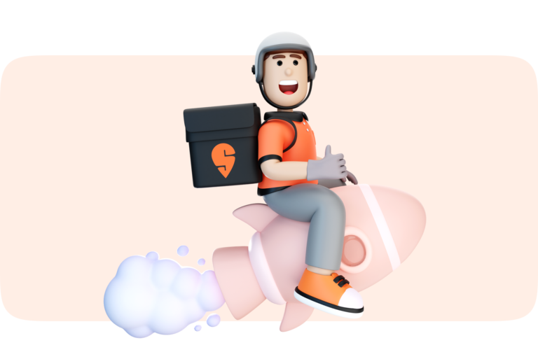 Swiggy Rider Sticker Delivering For Everyone - Swiggy